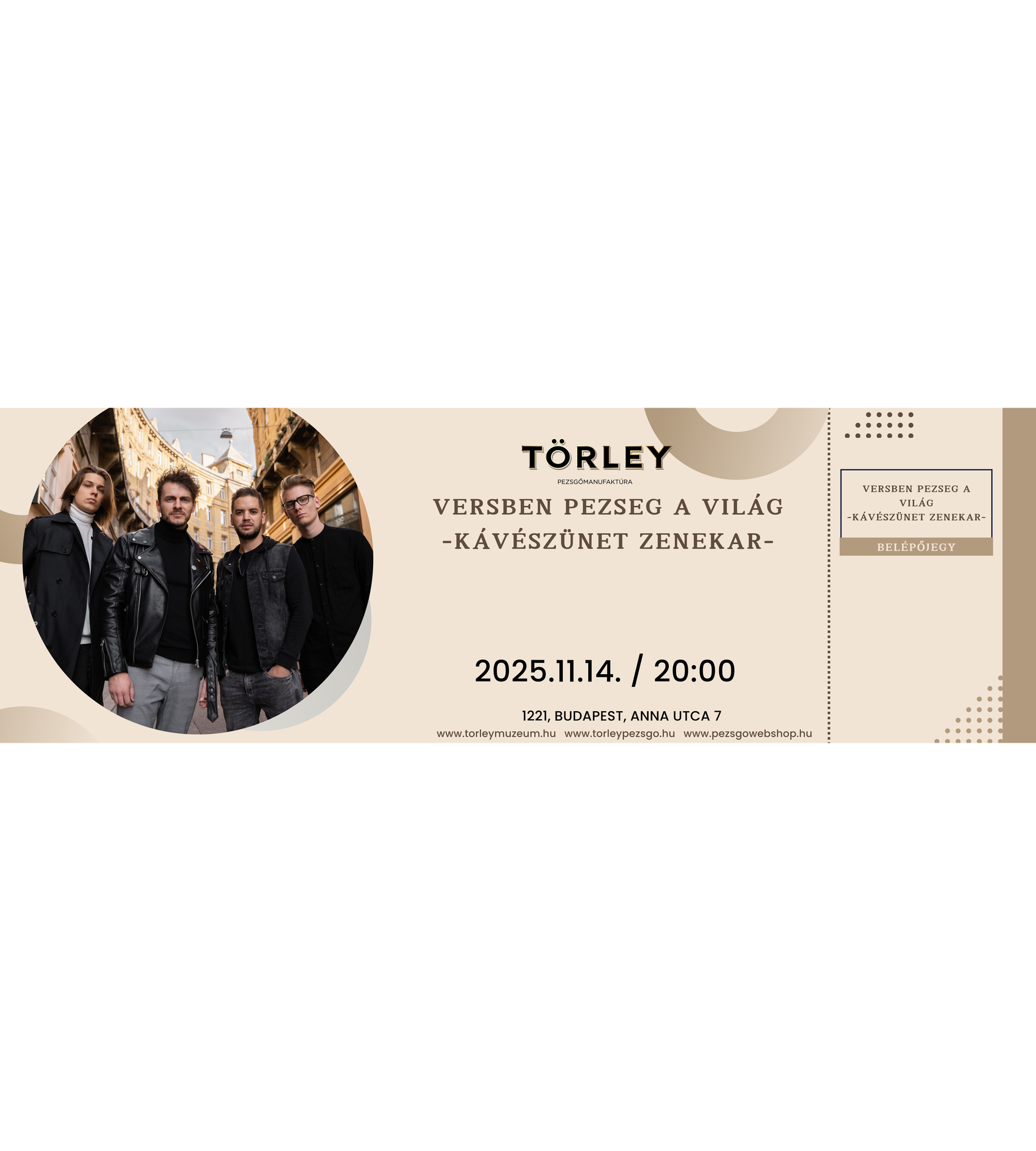 Termékfotó: Kávészünet Koncert Belépőjegy 